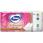 Огляд Туалетний папір Zewa Exclusive Ultra Soft 4 шари 8 рулонів (7322541046532/7322541191041): характеристики, відгуки, ціни.
