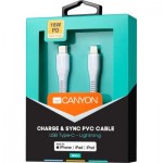 Огляд Дата кабель USB Type-C to Lightning 1.2m MFI White Canyon (CNS-MFIC4W): характеристики, відгуки, ціни.