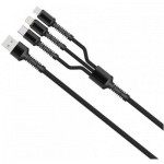Огляд Дата кабель USB 2.0 AM to Lightning + Micro 5P + Type-C 4.0A (20W) ColorWay (CW-CBU3003-GR): характеристики, відгуки, ціни.