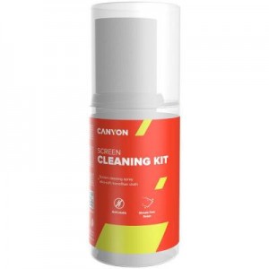 Огляд Спрей для очищення Canyon Screen Cleaning Spray 200ml + 18x18cm microfiber (Kit) (CNE-CCL31): характеристики, відгуки, ціни.