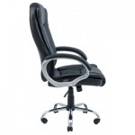 Огляд Офісне крісло Richman Калифорния хром к/з чорний (IM0000040): характеристики, відгуки, ціни.