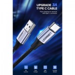 Огляд Дата кабель USB 2.0 AM to Type-C 1.5m US288 Aluminum Braid (Black) Ugreen (60127): характеристики, відгуки, ціни.