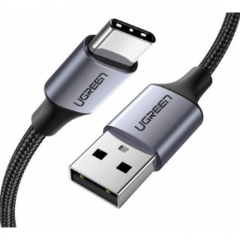 Дата кабель USB 2.0 AM to Type-C 1.5m US288 Aluminum Braid (Black) Ugreen (60127)