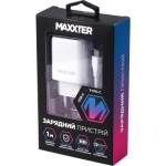 Огляд Зарядний пристрій Maxxter 1 USB + cable Type-C (WC-QC-AtC-01): характеристики, відгуки, ціни.