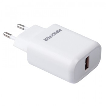 Зарядний пристрій Maxxter 1 USB + cable Type-C (WC-QC-AtC-01)