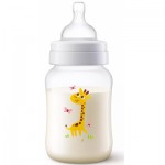 Огляд Пляшечка для годування Philips AVENT Anti-colic з декором Жираф 260 мл (SCF821/12): характеристики, відгуки, ціни.