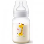 Огляд Пляшечка для годування Philips AVENT Anti-colic з декором Жираф 260 мл (SCF821/12): характеристики, відгуки, ціни.