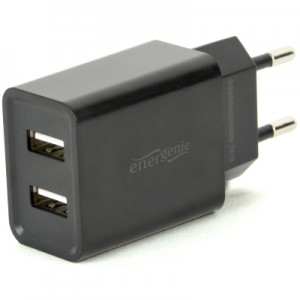Огляд Зарядний пристрій EnerGenie USB 2.1A (EG-U2C2A-03-BK): характеристики, відгуки, ціни.