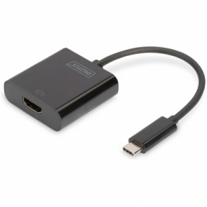 Огляд Перехідник USB-C to HDMI UHD 4K, M/F, 0.15 m Digitus (DA-70852): характеристики, відгуки, ціни.