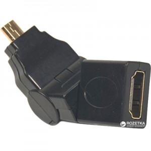 Перехідник HDMI AF to micro HDMI AM, 360 degree PowerPlant (CA910618)