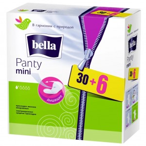 Огляд Щоденні прокладки Bella Panty Mini 30+6 шт. (5900516311964): характеристики, відгуки, ціни.