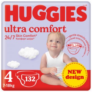 Підгузок Huggies Ultra Comfort 4 (7-18 кг) M-Pack 132 шт (5029053590523)