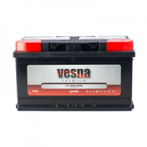 Акумулятор автомобільний Vesna 85 Ah/12V Premium Euro (415 082)