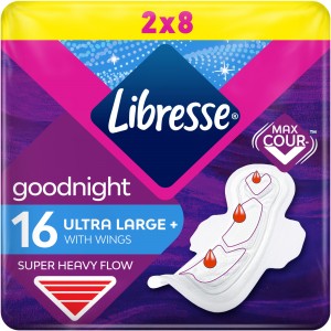 Огляд Гігієнічні прокладки Libresse Ultra Goodnight Large 16 шт. (7322540960273): характеристики, відгуки, ціни.