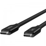 Огляд Дата кабель USB4 USB-C to USB-C 0.8m 40Gbps 100W Black Belkin (INZ001BT0.8MBK): характеристики, відгуки, ціни.