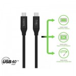Огляд Дата кабель USB4 USB-C to USB-C 0.8m 40Gbps 100W Black Belkin (INZ001BT0.8MBK): характеристики, відгуки, ціни.
