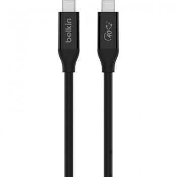 Дата кабель USB4 USB-C to USB-C 0.8m 40Gbps 100W Black Belkin (INZ001BT0.8MBK)