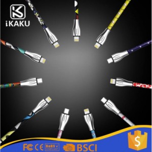 Огляд Дата кабель USB 2.0 AM to Lightning 1.0m REFLECT 2.4A iKAKU (YT-iK/RF-L): характеристики, відгуки, ціни.