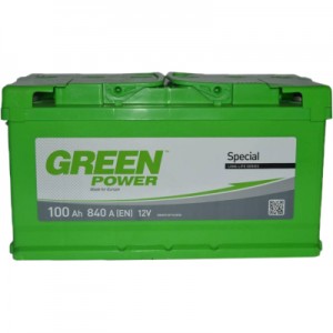 Огляд Акумулятор автомобільний GREEN POWER Standart 100Ah Ев (-/+) (840EN) (22364): характеристики, відгуки, ціни.