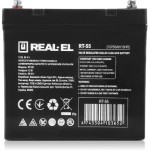 Огляд Батарея до ДБЖ REAL-EL RT-55, 12V-55Ah (RT-55): характеристики, відгуки, ціни.