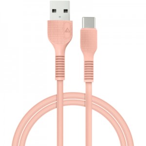 Дата кабель USB 2.0 AM to Type-C 1.2m AL-CBCOLOR-T1BK Peach ACCLAB (1283126518263)