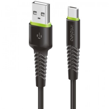 Дата кабель USB 2.0 AM to Type-C 2.0m CBFLEXT2 Black Intaleo (1283126521423)