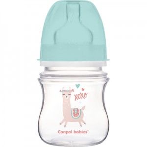 Огляд Пляшечка для годування Canpol babies EasyStart - Toys з широким отвором 120 мл (35/220_gre): характеристики, відгуки, ціни.