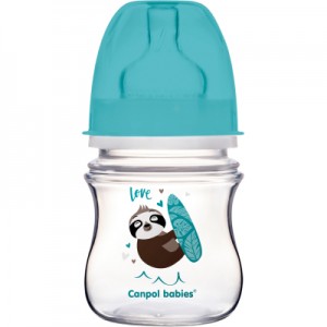 Пляшечка для годування Canpol babies EasyStart - Toys з широким отвором 120 мл (35/220_blu)
