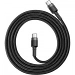 Огляд Дата кабель USB-C to USB-C 1.0m 3A 60W Cafule Black Baseus (CATKLF-GG1): характеристики, відгуки, ціни.