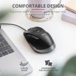 Огляд Мишка Trust Fyda Comfortable ECO USB Black-GREY (24728): характеристики, відгуки, ціни.