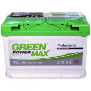 Огляд Акумулятор автомобільний GREEN POWER MAX 78Ah (+/-) (780EN) (26093): характеристики, відгуки, ціни.