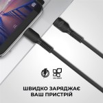 Огляд Дата кабель USB-C to USB-C 1.0m AR88 3A black Armorstandart (ARM65293): характеристики, відгуки, ціни.