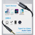 Огляд Кабель мультимедійний AUX USB-C to TRS Audio 3.5mm M/M DAC Chip 96kHz 1.0m black Choetech (AUX006): характеристики, відгуки, ціни.