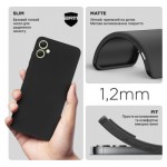 Огляд Чохол до мобільного телефона Armorstandart Matte Slim Fit Samsung A05 (A055) Camera cover Black (ARM71805): характеристики, відгуки, ціни.