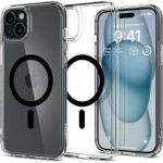 Огляд Чохол до мобільного телефона Spigen Apple iPhone 15 Ultra Hybrid MagFit Black (ACS06803): характеристики, відгуки, ціни.