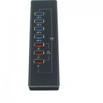 Огляд Концентратор Dynamode 4*USB3.0 data ports + 3*2.4А charge with Power Adaptor metal (DM-UH-P407): характеристики, відгуки, ціни.