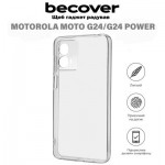 Огляд Чохол до мобільного телефона BeCover Motorola Moto G24/G24 Power Transparancy (710719): характеристики, відгуки, ціни.