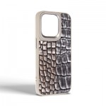 Огляд Чохол до мобільного телефона Harder Glamorous Croco Apple iPhone 15 Pro Grey Gold (ARM76762): характеристики, відгуки, ціни.