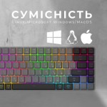 Огляд Клавіатура GamePro MK230R Red Swich Low Profile RGB Wireless/Bluetooth/USB Dark Gray (MK230R): характеристики, відгуки, ціни.