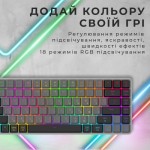 Огляд Клавіатура GamePro MK230R Red Swich Low Profile RGB Wireless/Bluetooth/USB Dark Gray (MK230R): характеристики, відгуки, ціни.