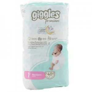 Підгузки Giggles Premium 1 Newborn 2-5 кг 40 шт (8680131206872)