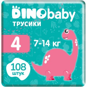 Підгузки Dino Baby трусики Розмір 4 (7-14кг) 36 шт х 3 пачки (2000998941130)