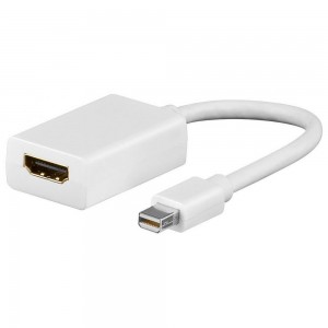 Огляд Перехідник Mini DisplayPort to HDMI Cablexpert (A-mDPM-HDMIF-02-W): характеристики, відгуки, ціни.