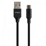 Огляд Дата кабель USB 2.0 AM to Micro 5P nylon 1m black Vinga (VCPDCMBN21BK): характеристики, відгуки, ціни.