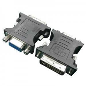 Перехідник DVI (24+5 пин)/VGA, M/F HD (3 ряда) Cablexpert (A-DVI-VGA-BK)