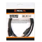 Огляд Кабель мультимедійний HDMI to HDMI 4.0m black REAL-EL (EL123500019): характеристики, відгуки, ціни.