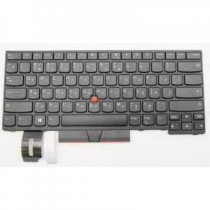Клавіатура ноутбука Lenovo ThinkPad E480/L480 черная с черной,трек (A46073)