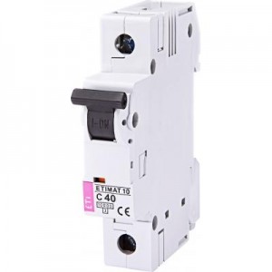 Огляд Автоматичний вимикач ETI Выключатель автоматический ETIMAT 10 1p C 40А (10 kA) (2131720): характеристики, відгуки, ціни.