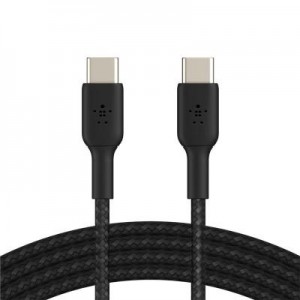 Дата кабель USB-С - USB-С BRAIDED, 1m, black Belkin (CAB004BT1MBK)