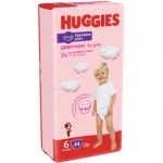 Огляд Підгузки Huggies Little Movers/Pants 6 (15-25 кг) для дівчинки 44 шт (5029053547664): характеристики, відгуки, ціни.